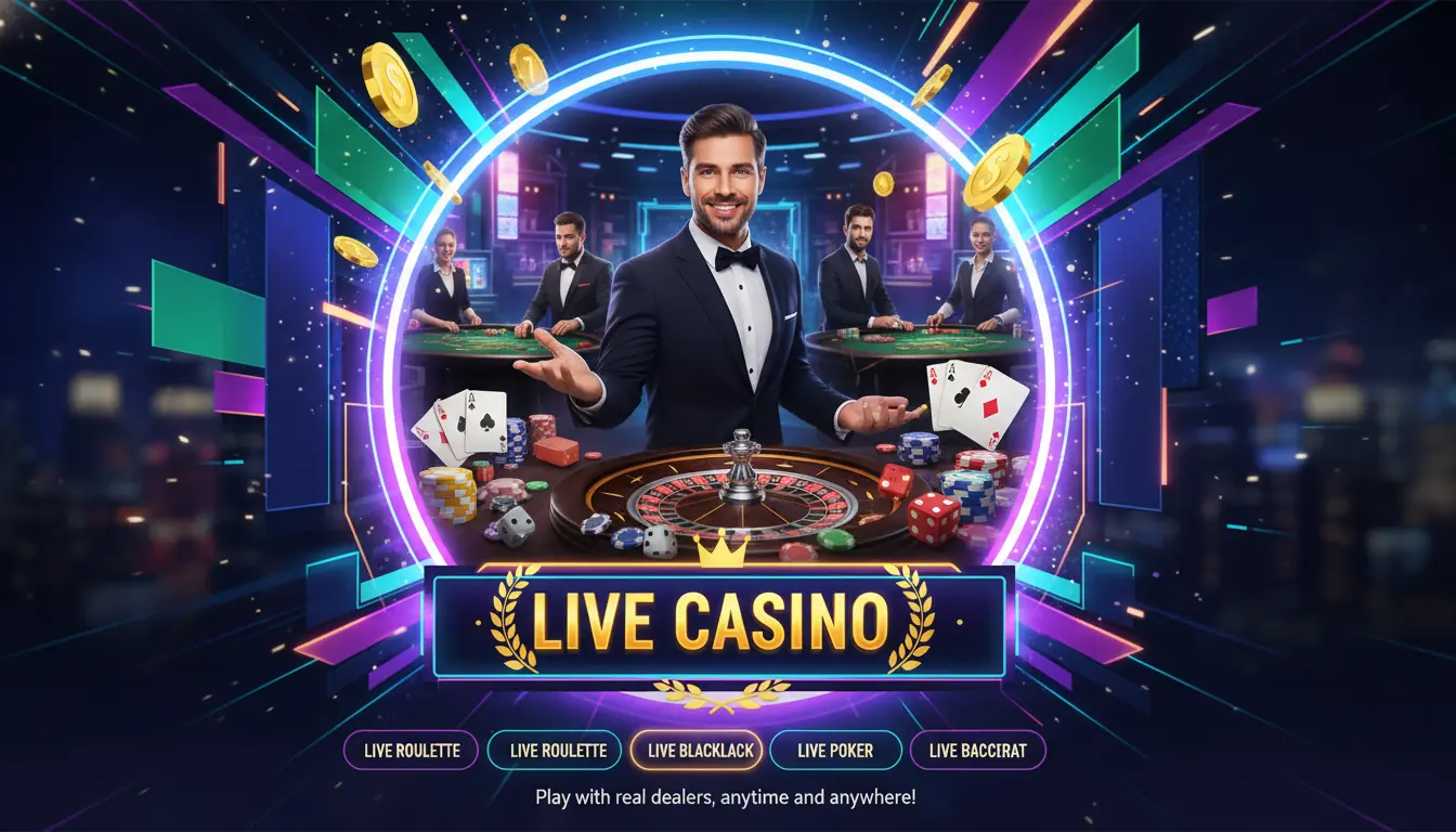 Spil live casino hos Seven casino